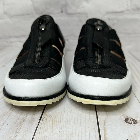 Stuart Weitzman Black and White Getaway Sneakers - Picture 7 of 14